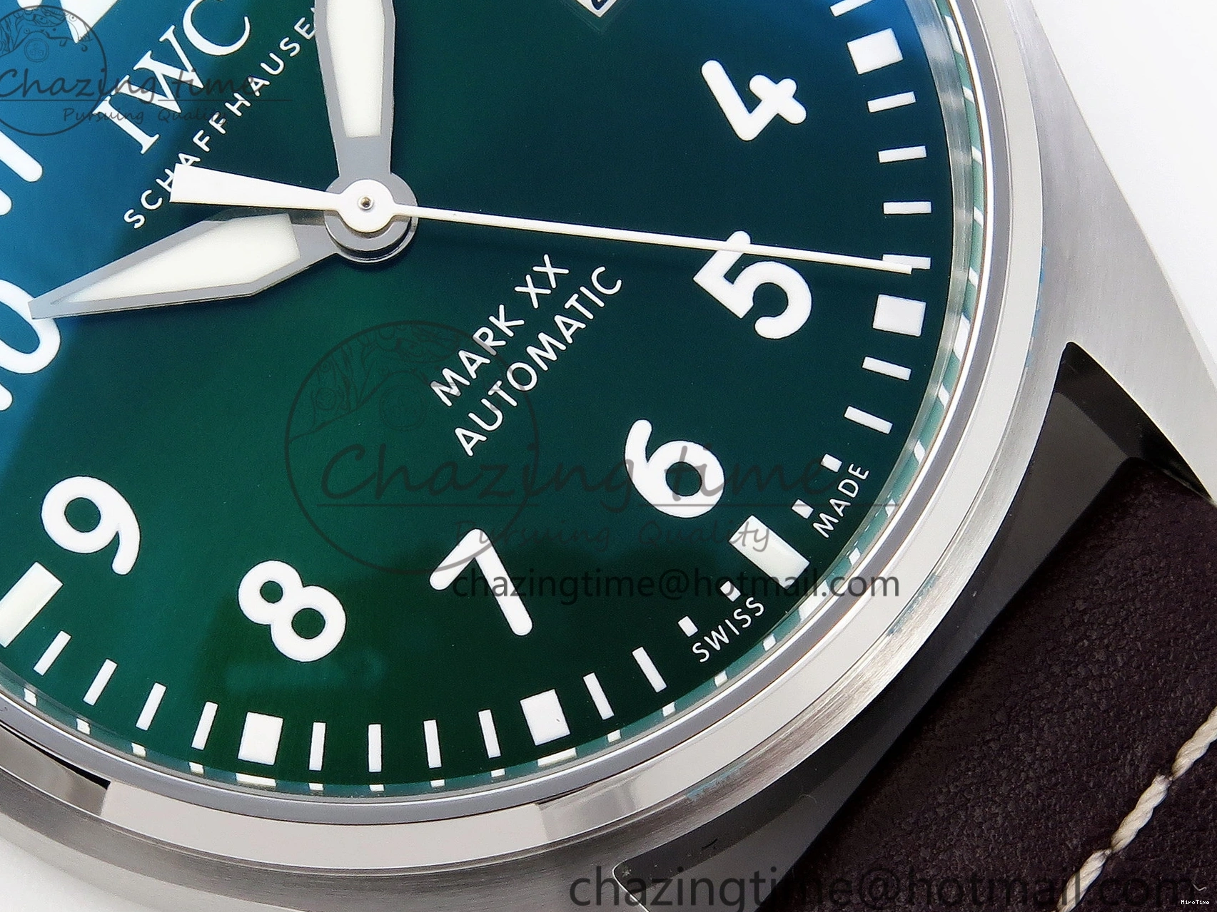MIROTIME 0514 Pilot Mark XX IW328205 ZF 1:1 Best Edition Green Dial on Brown Leather Strap A UrbanStyle 7029